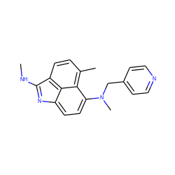 CNC1=Nc2ccc(N(C)Cc3ccncc3)c3c(C)ccc1c23 ZINC000013741457