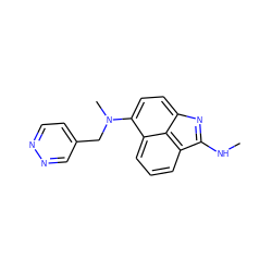 CNC1=Nc2ccc(N(C)Cc3ccnnc3)c3cccc1c23 ZINC000013741460