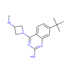 CNC1CN(c2nc(N)nc3cc(C(C)(C)C)ccc23)C1 ZINC000096906169