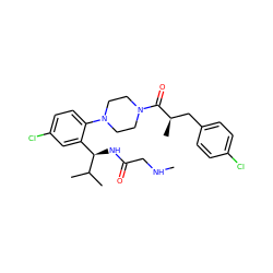 CNCC(=O)N[C@H](c1cc(Cl)ccc1N1CCN(C(=O)[C@H](C)Cc2ccc(Cl)cc2)CC1)C(C)C ZINC000040975472