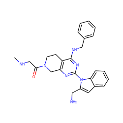 CNCC(=O)N1CCc2c(nc(-n3c(CN)cc4ccccc43)nc2NCc2ccccc2)C1 ZINC000218990962