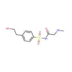 CNCC(=O)NS(=O)(=O)c1ccc(CCO)cc1 ZINC000027194147