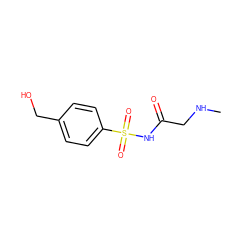 CNCC(=O)NS(=O)(=O)c1ccc(CO)cc1 ZINC000027204472