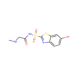 CNCC(=O)NS(=O)(=O)c1nc2ccc(O)cc2s1 ZINC000027198182