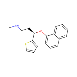 CNCC[C@@H](Oc1cccc2ccccc12)c1cccs1 ZINC000001536780