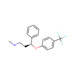 CNCC[C@H](Oc1ccc(C(F)(F)F)cc1)c1ccccc1 ZINC000001530637