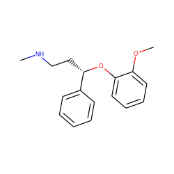 CNCC[C@H](Oc1ccccc1OC)c1ccccc1 ZINC000001849595