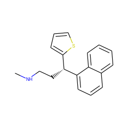 CNCC[C@H](c1cccs1)c1cccc2ccccc12 ZINC000040835518