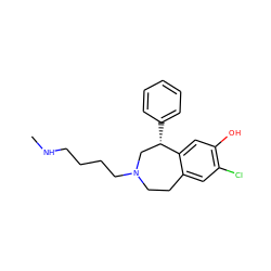 CNCCCCN1CCc2cc(Cl)c(O)cc2[C@@H](c2ccccc2)C1 ZINC000013743900