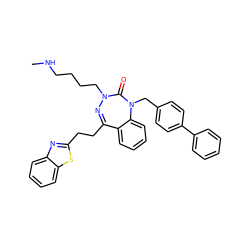 CNCCCCN1N=C(CCc2nc3ccccc3s2)c2ccccc2N(Cc2ccc(-c3ccccc3)cc2)C1=O ZINC001772643107