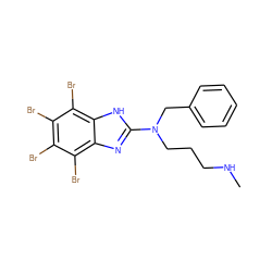 CNCCCN(Cc1ccccc1)c1nc2c(Br)c(Br)c(Br)c(Br)c2[nH]1 ZINC000143513606