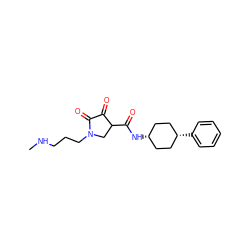 CNCCCN1CC(C(=O)N[C@H]2CC[C@@H](c3ccccc3)CC2)C(=O)C1=O ZINC001772624748