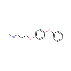 CNCCCOc1ccc(Oc2ccccc2)cc1 ZINC000019669861