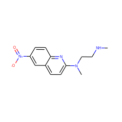 CNCCN(C)c1ccc2cc([N+](=O)[O-])ccc2n1 ZINC000029337154