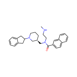 CNCCN(C[C@@H]1CCCN(C2Cc3ccccc3C2)C1)C(=O)c1ccc2ccccc2c1 ZINC001772626489