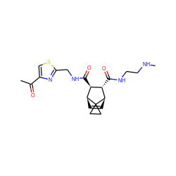 CNCCNC(=O)[C@H]1[C@H](C(=O)NCc2nc(C(C)=O)cs2)[C@@H]2C=C[C@H]1C21CC1 ZINC000168552534