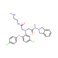 CNCCNC(=O)CN(CC(=O)N(C)N1Cc2ccccc2C1)c1cc(Cl)ccc1Oc1ccc(Cl)cc1 ZINC000199235011