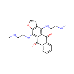 CNCCNc1c2c(c(NCCNC)c3occc13)C(=O)c1ccccc1C2=O ZINC000653806369