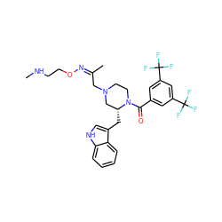 CNCCO/N=C(/C)CN1CCN(C(=O)c2cc(C(F)(F)F)cc(C(F)(F)F)c2)[C@H](Cc2c[nH]c3ccccc23)C1 ZINC000028570536