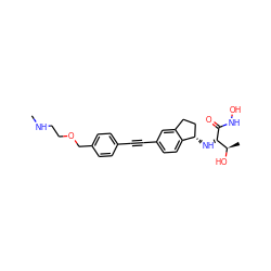 CNCCOCc1ccc(C#Cc2ccc3c(c2)CC[C@@H]3N[C@H](C(=O)NO)[C@@H](C)O)cc1 ZINC001772638352