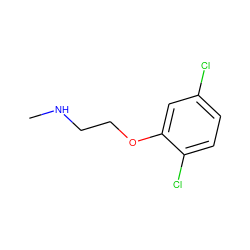 CNCCOc1cc(Cl)ccc1Cl ZINC000008750345