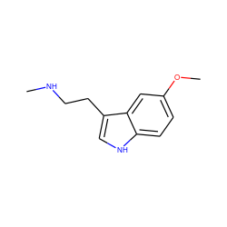 CNCCc1c[nH]c2ccc(OC)cc12 ZINC000002039001