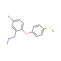 CNCc1cc(Br)ccc1Oc1ccc(SC)cc1 ZINC000028825331