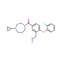 CNCc1cc(C(=O)N2CCCN(C3CC3)CC2)ccc1Oc1ccccc1F ZINC000029130022