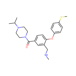 CNCc1cc(C(=O)N2CCN(C(C)C)CC2)ccc1Oc1ccc(SC)cc1 ZINC000029130519