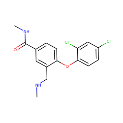 CNCc1cc(C(=O)NC)ccc1Oc1ccc(Cl)cc1Cl ZINC000029129581