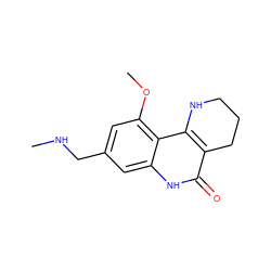 CNCc1cc(OC)c2c3c(c(=O)[nH]c2c1)CCCN3 ZINC000118734217