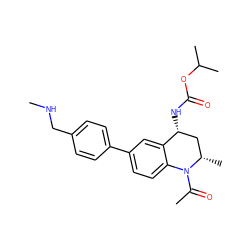 CNCc1ccc(-c2ccc3c(c2)[C@H](NC(=O)OC(C)C)C[C@H](C)N3C(C)=O)cc1 ZINC000169324321