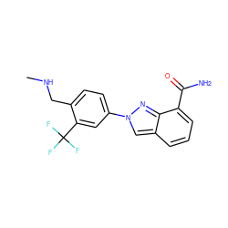 CNCc1ccc(-n2cc3cccc(C(N)=O)c3n2)cc1C(F)(F)F ZINC000045347281