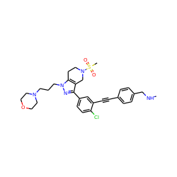 CNCc1ccc(C#Cc2cc(-c3nn(CCCN4CCOCC4)c4c3CN(S(C)(=O)=O)CC4)ccc2Cl)cc1 ZINC000049694930