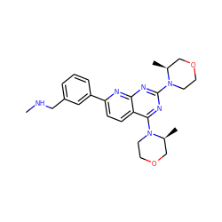 CNCc1cccc(-c2ccc3c(N4CCOC[C@@H]4C)nc(N4CCOC[C@@H]4C)nc3n2)c1 ZINC000113730928