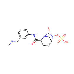 CNCc1cccc(NC(=O)[C@@H]2CC[C@@H]3CN2C(=O)N3OS(=O)(=O)O)c1 ZINC000144623264