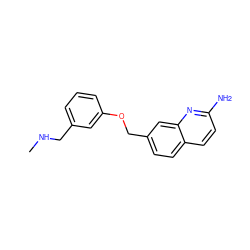 CNCc1cccc(OCc2ccc3ccc(N)nc3c2)c1 ZINC000263620934