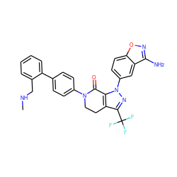 CNCc1ccccc1-c1ccc(N2CCc3c(C(F)(F)F)nn(-c4ccc5onc(N)c5c4)c3C2=O)cc1 ZINC000014950428