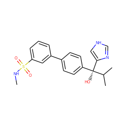 CNS(=O)(=O)c1cccc(-c2ccc([C@@](O)(c3c[nH]cn3)C(C)C)cc2)c1 ZINC000071318003