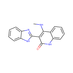 CNc1c(-c2nc3ccccc3[nH]2)c(=O)[nH]c2ccccc12 ZINC000040975604