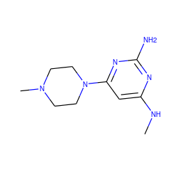 CNc1cc(N2CCN(C)CC2)nc(N)n1 ZINC000040953024