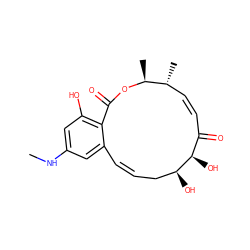 CNc1cc(O)c2c(c1)/C=C/C[C@H](O)[C@H](O)C(=O)/C=C\[C@@H](C)[C@H](C)OC2=O ZINC000038459491