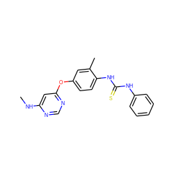 CNc1cc(Oc2ccc(NC(=S)Nc3ccccc3)c(C)c2)ncn1 ZINC001772625156