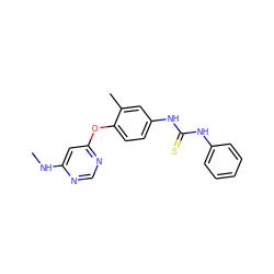 CNc1cc(Oc2ccc(NC(=S)Nc3ccccc3)cc2C)ncn1 ZINC001772630650