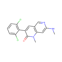 CNc1cc2c(cn1)cc(-c1c(Cl)cccc1Cl)c(=O)n2C ZINC000021289542