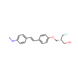 CNc1ccc(/C=C/c2ccc(OC[C@@H](CO)CF)cc2)cc1 ZINC000013673451