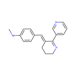 CNc1ccc(/C=C2\CCCN=C2c2cccnc2)cc1 ZINC000049808098