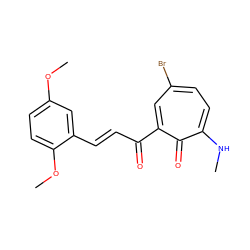 CNc1ccc(Br)cc(C(=O)/C=C/c2cc(OC)ccc2OC)c1=O ZINC000004667387