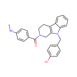 CNc1ccc(C(=O)N2CCc3c(n(Cc4ccc(O)cc4)c4ccccc34)C2)cc1 ZINC000014946247