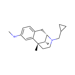 CNc1ccc2c(c1)[C@@]1(C)CCN(CC3CC3)[C@@H](C2)[C@@H]1C ZINC000029553596